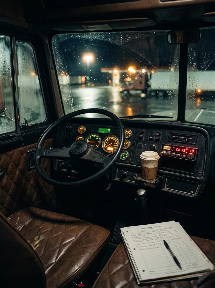 Channel 19, a paper log book, and coffee gone cold - every trucker from this era knew this exact scene. Full story: https://speedofdaily.com/1970s-semi-truck-cabs-cb-radio-twin-sti