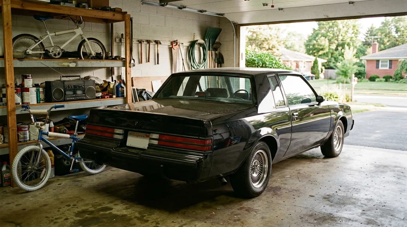 Parked in the garage next to the bikes and the boombox — for a lot of these cars, the 1980s never really ended.
