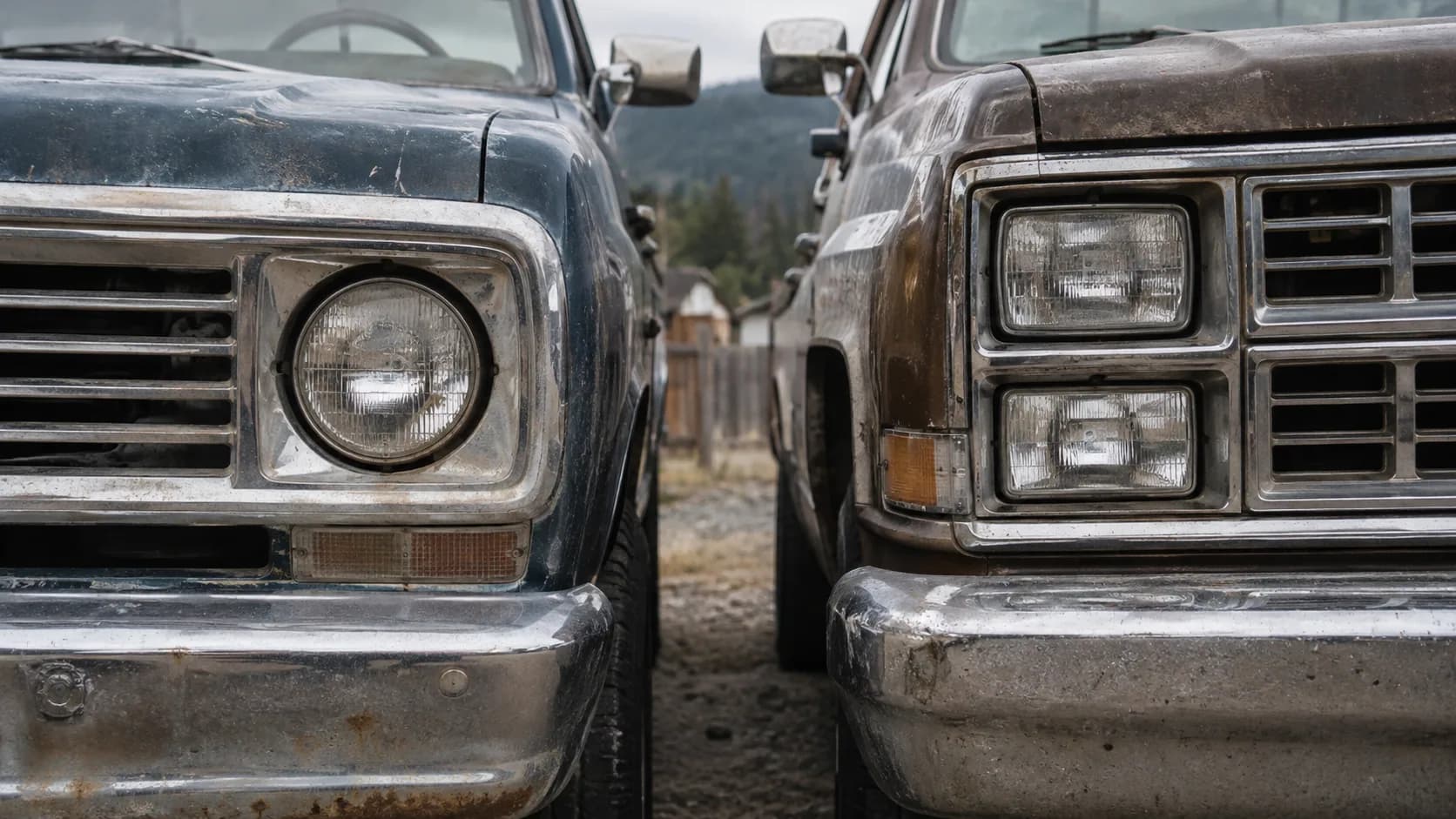 Round lamp on the left, stacked rectangular lamps on the right. Which side of the square body story is yours? Full story: https://speedofdaily.com/chevy-square-body-years-guide Ima