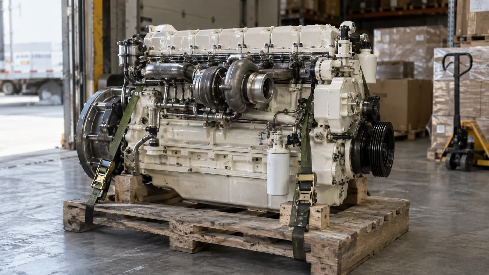 Strapped to a pallet and ready to ship. Would you swap in a fresh N14 or keep rebuilding the old one?